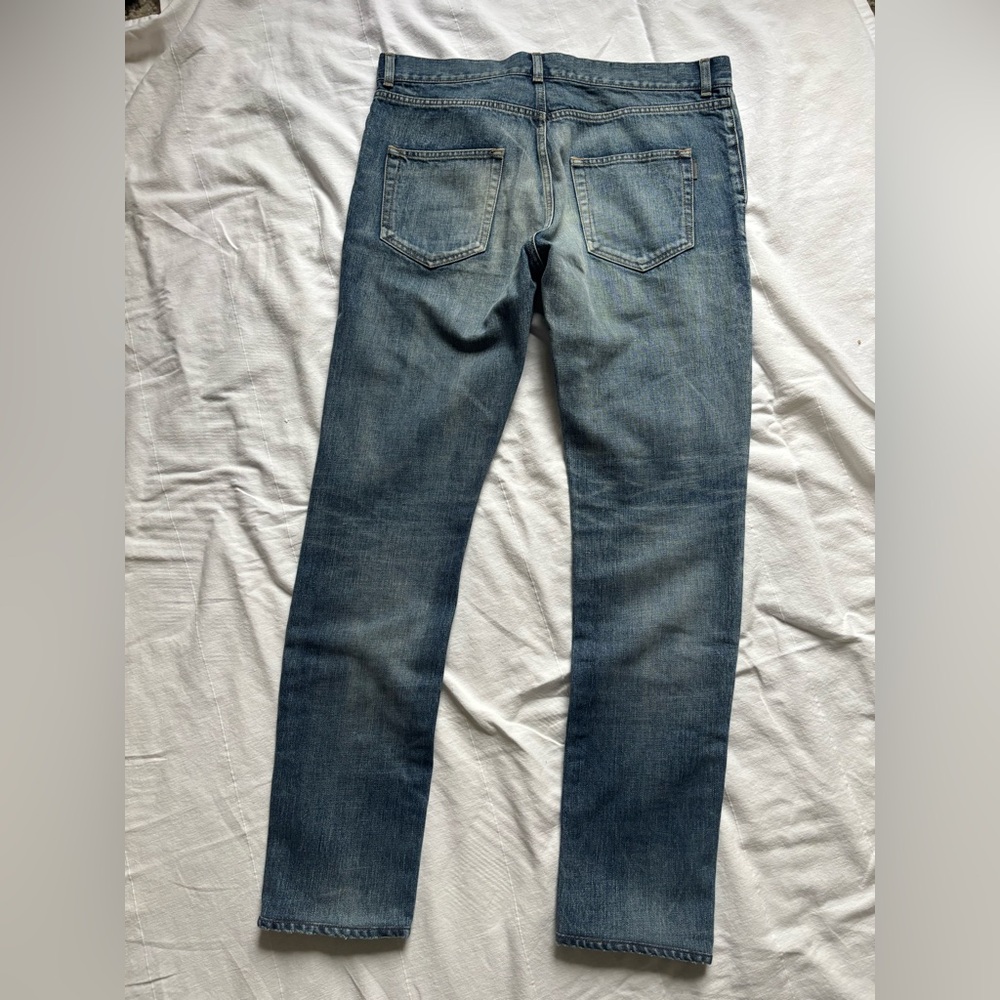 Saint Laurent Men's Faded Blue Slim Jeans - Picture 7 of 13